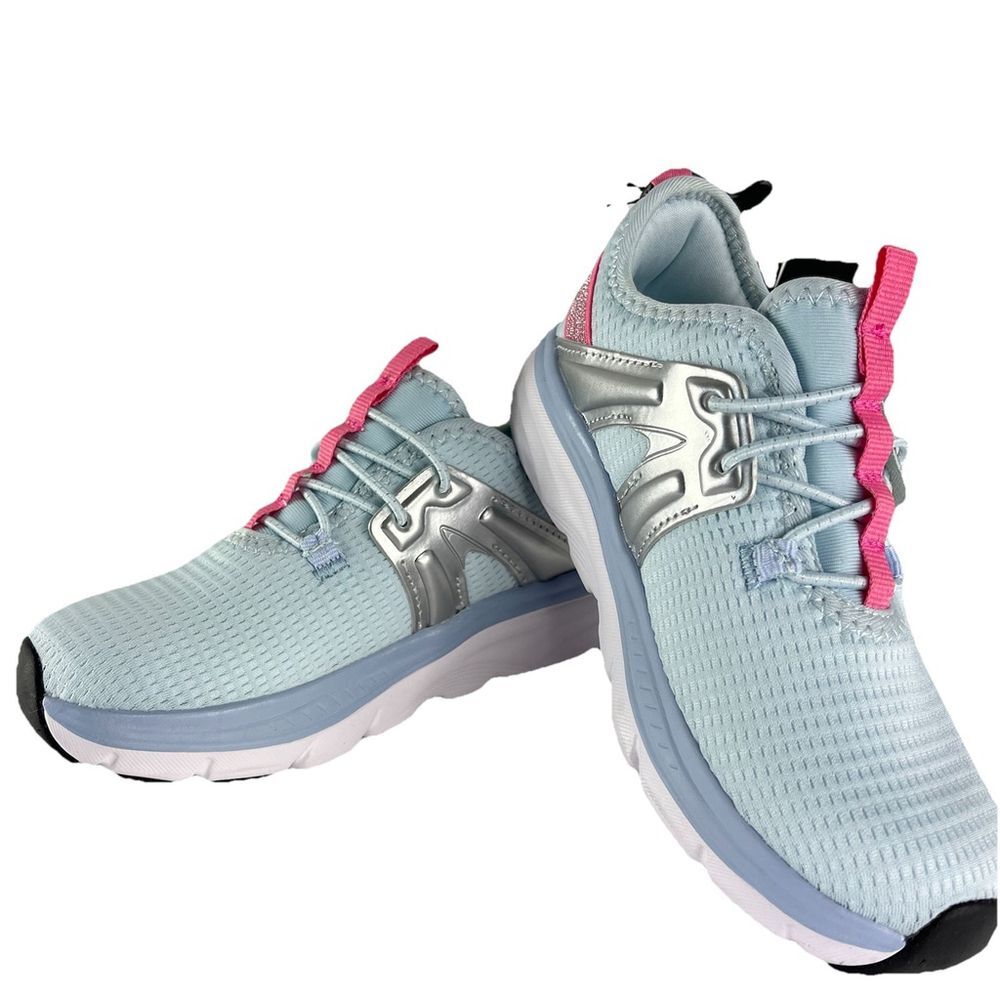 Athletic Works Jogger Sneakers Toddler Girl Size 11 Blue PinkComfort Rubber Sole